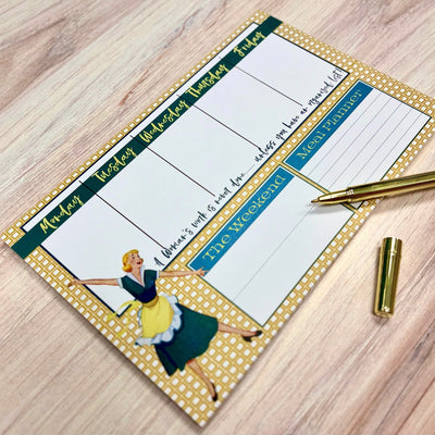 A Womans Work is Never Done Vintage Housewife Weekly Planner