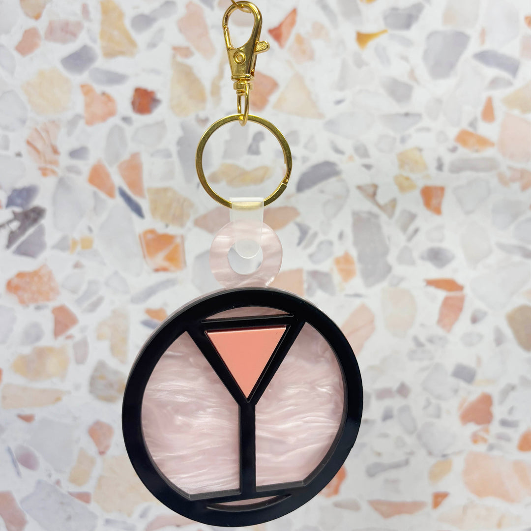Cosmo Pink Martini Cocktail Acrylic Keychain