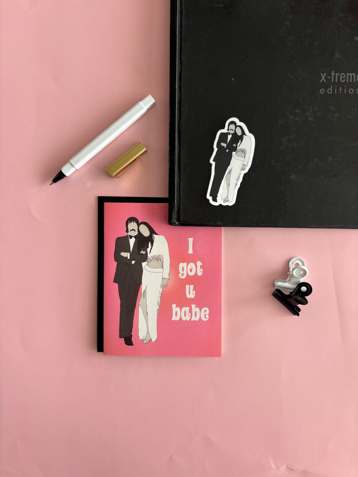 Sonny and Cher Hand Drawn Pop Icon Sticker