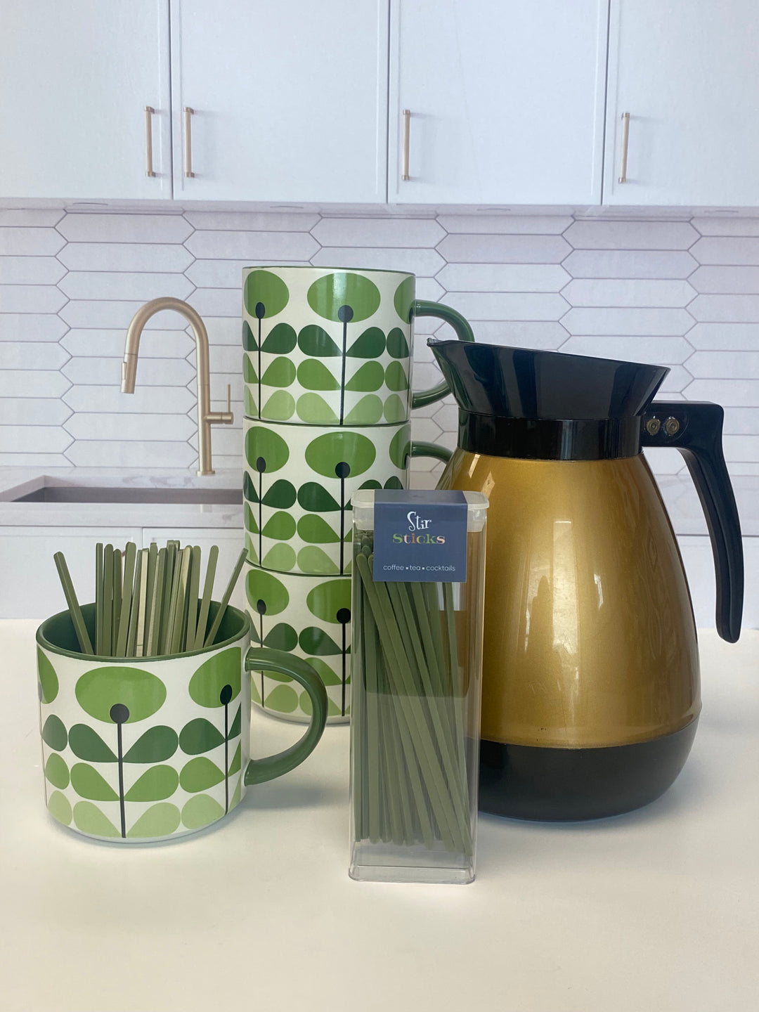 Olive Green Acrylic Beverage Stir Stick Coffee Stirrer