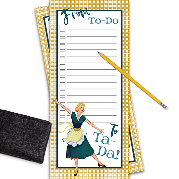 Vintage Housewife Funny To Do Checklist Notepad