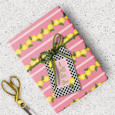 Lemon and Lattice Gift Tag Set of 10