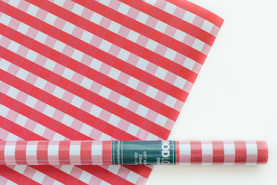 Red Gingham Gift Wrap Craft Sheets