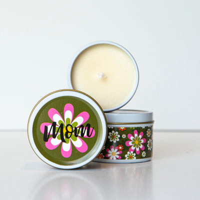 Groovy Floral Travel Plumeria Travel Candle for Mom