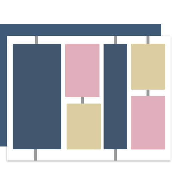 Squares on Sticks Blank Notecard