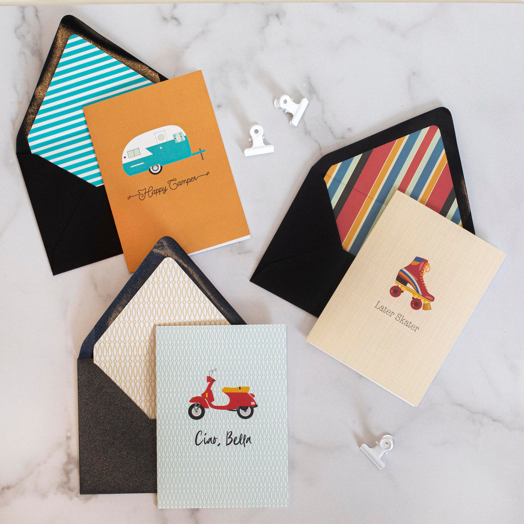 Later Skater Retro Roller Skating Miss You Greeting Card