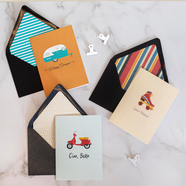 Later Skater Retro Roller Skating Miss You Greeting Card
