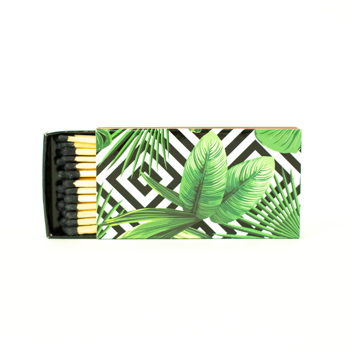Tropical Palms Embossed Matte Collectable Matchbox by The Joy of Light