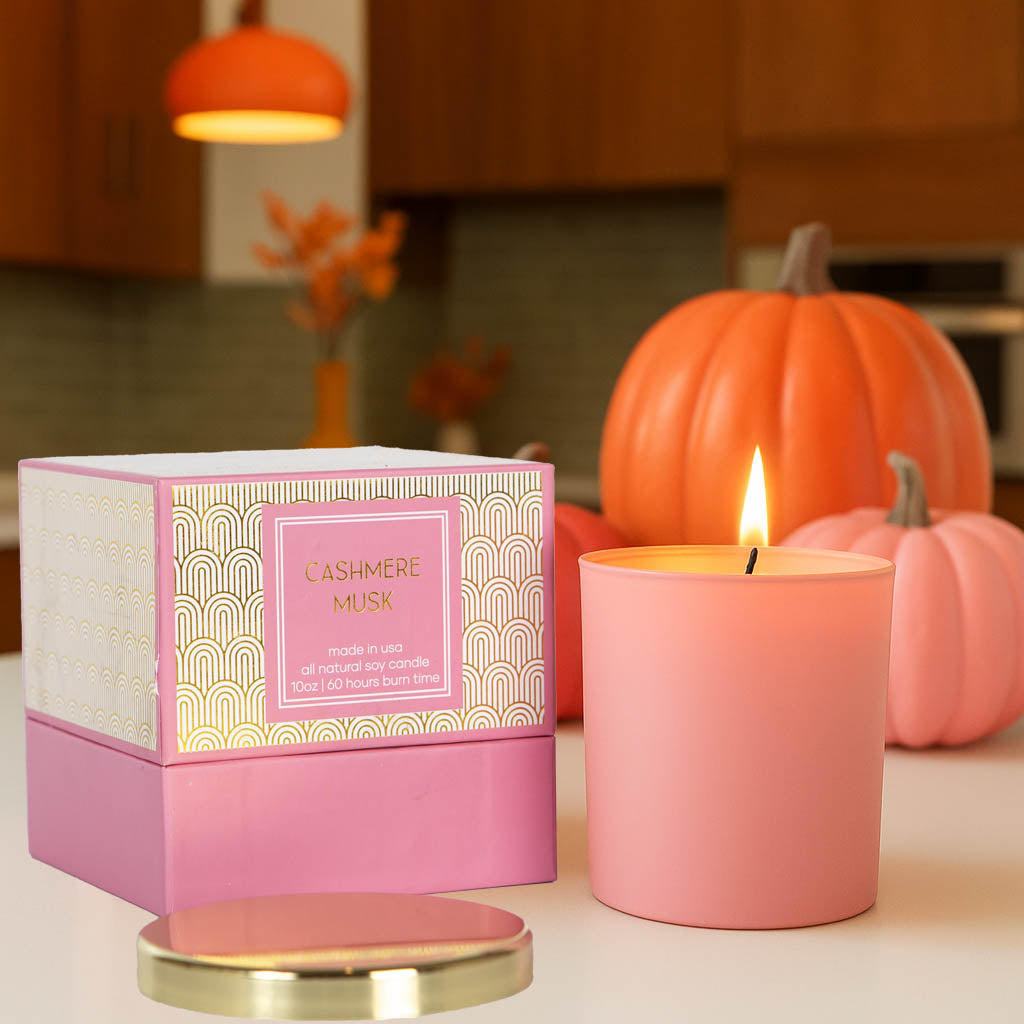 Cashmere Musk Pink Gift Boxed Soy Candle