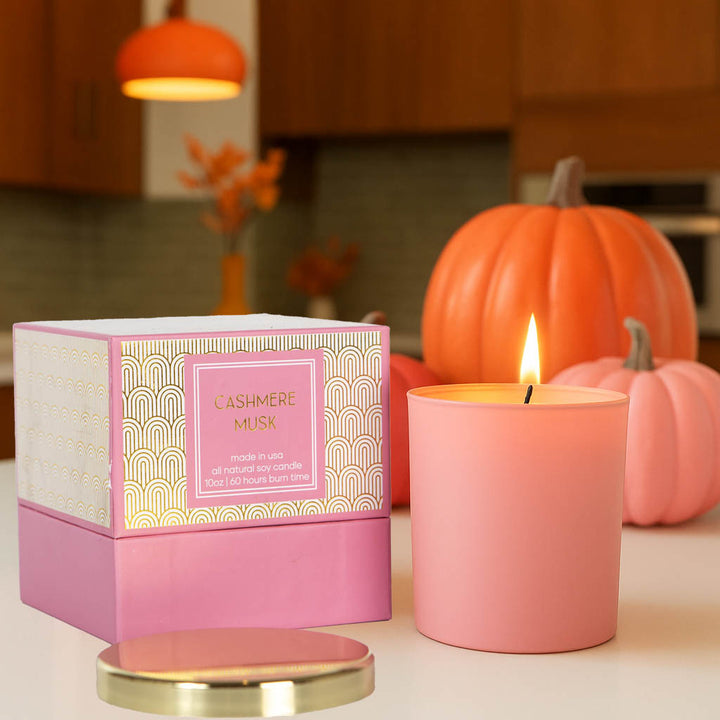 Cashmere Musk Pink Gift Boxed Soy Candle