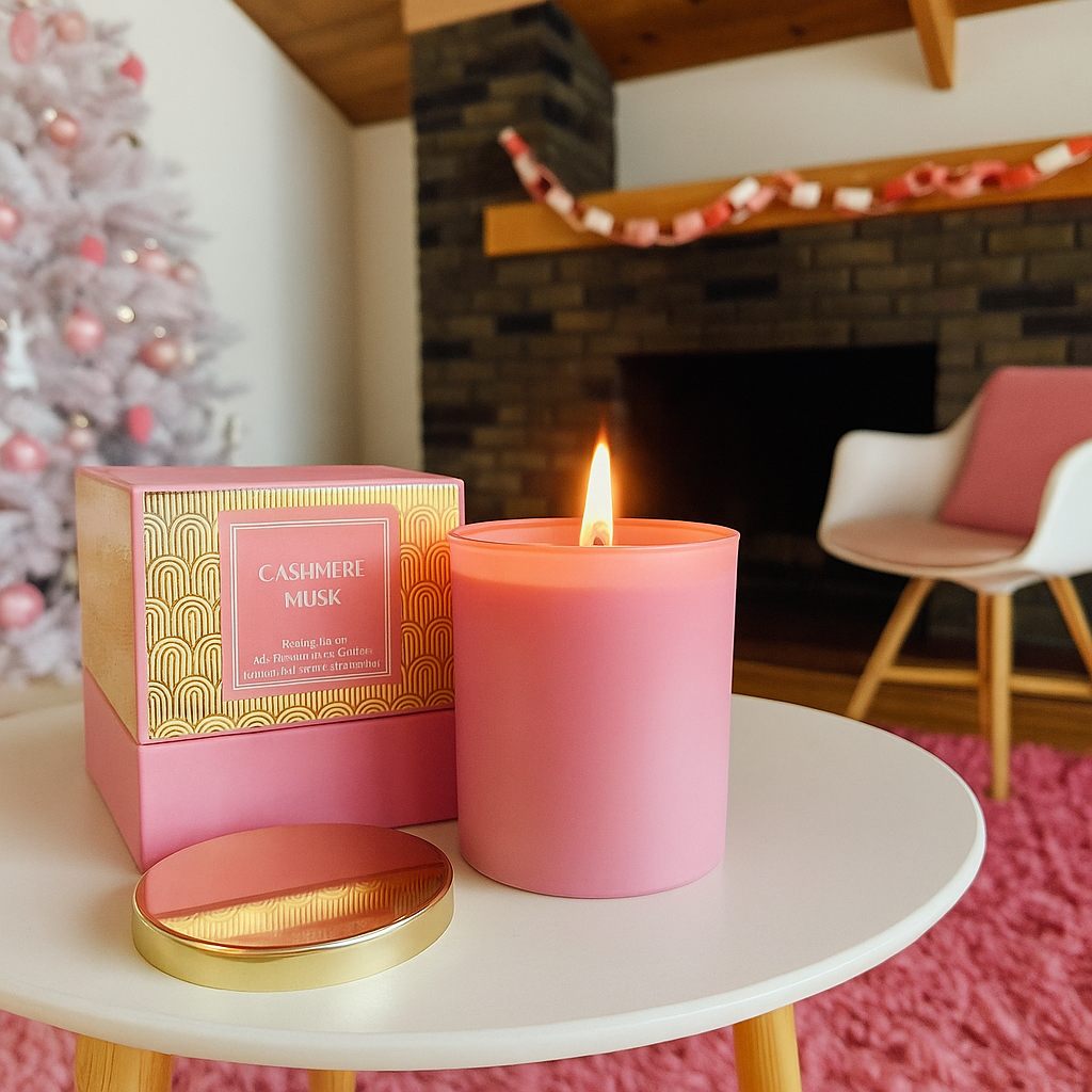 Cashmere Musk Pink Gift Boxed Soy Candle