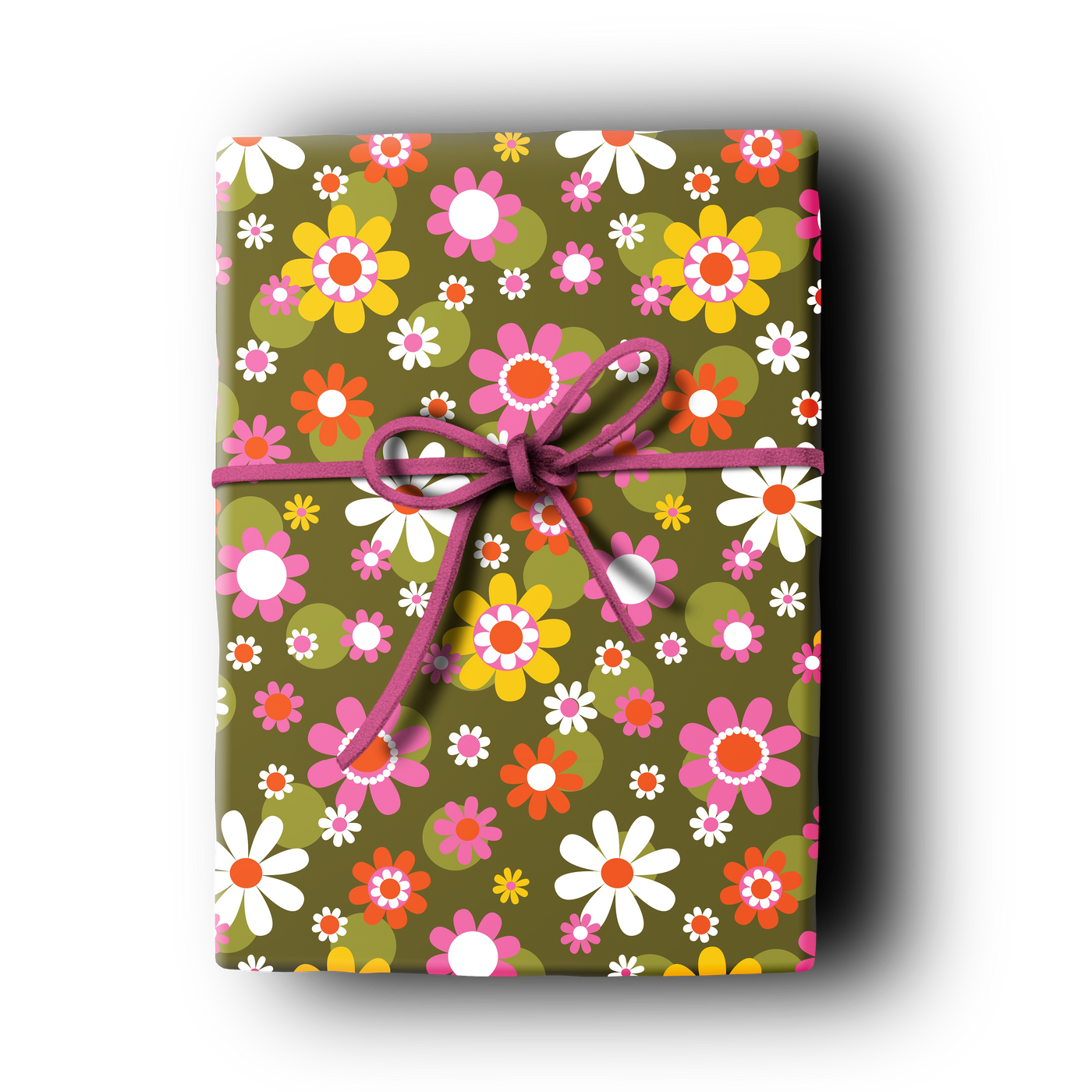 groovy flower 60's retro wrapping apper
