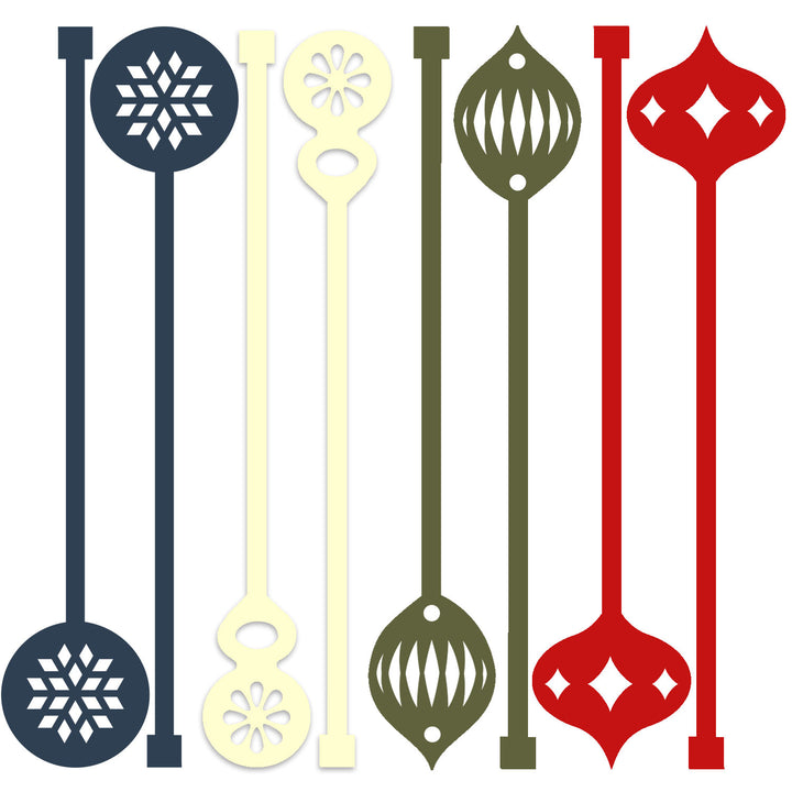 Add a splash of retro flair to every sip with our Acrylic Beverage Mixing Swizzle Sticks. Inspired by mid-century modern design, these reusable drink stirrers are the perfect blend of function and style—keeping your cocktails mixed, your mocktails playful, and your gatherings unforgettable.