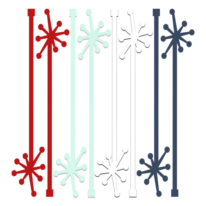 Retro Starburst Patriotic Acrylic Beverage Drink Stirrers