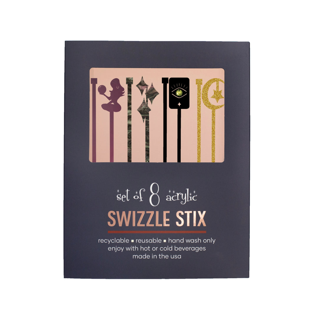 Psychic Girl Spiritual Eye Acrylic Drink Stirrer Swizzle Stix