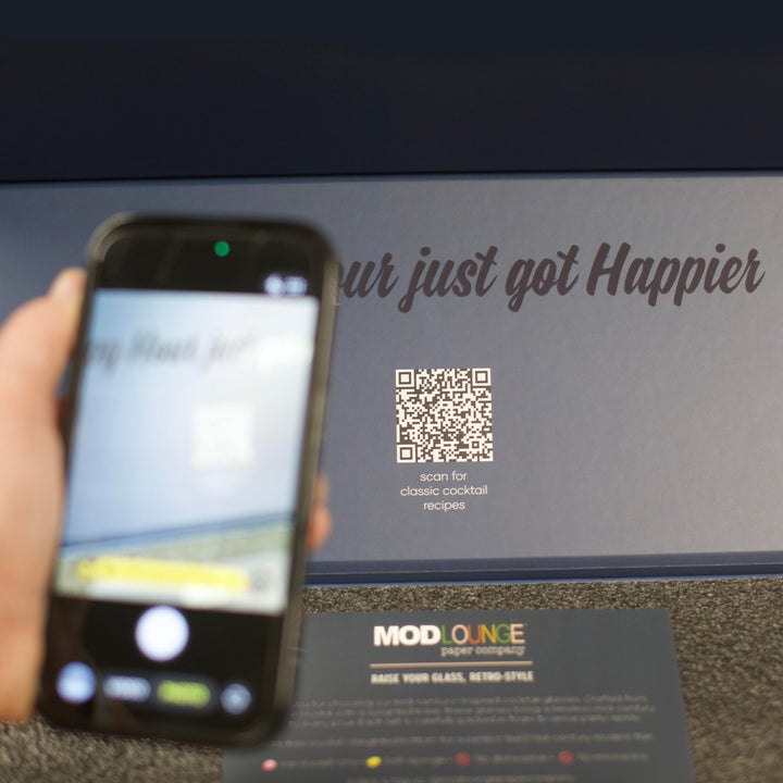 Cocktail Hour Set of 4 Blue and Gold Vintage Whiskey Glasses