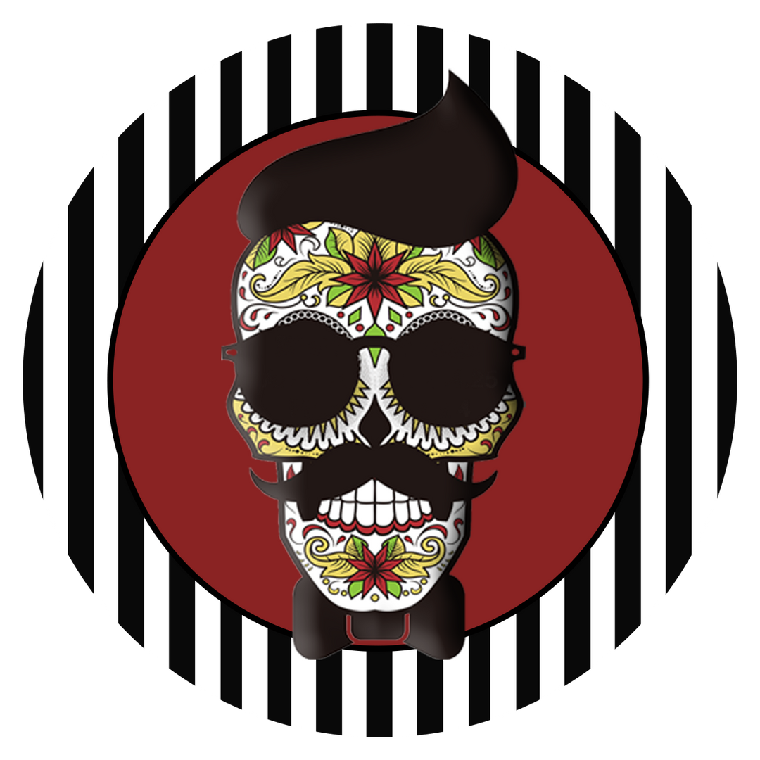 Sugar Skull Vintage Halloween Round Coasters