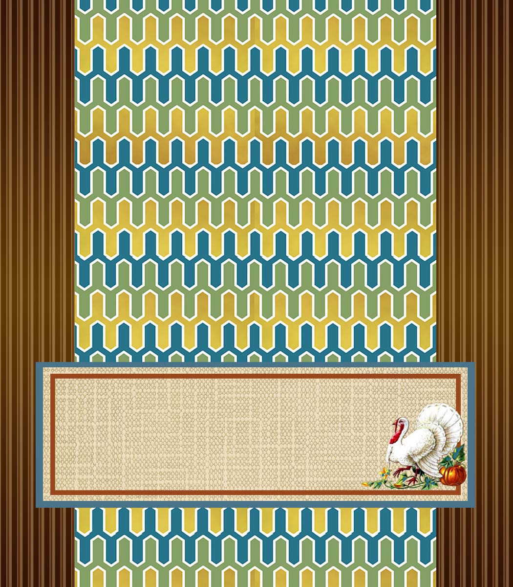 Vintage Turkey Thanksgiving Folded Place Cards