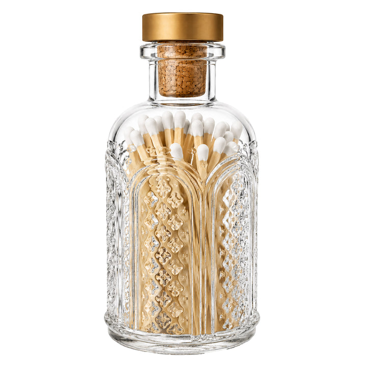 White Matches in Vintage Glass Jar