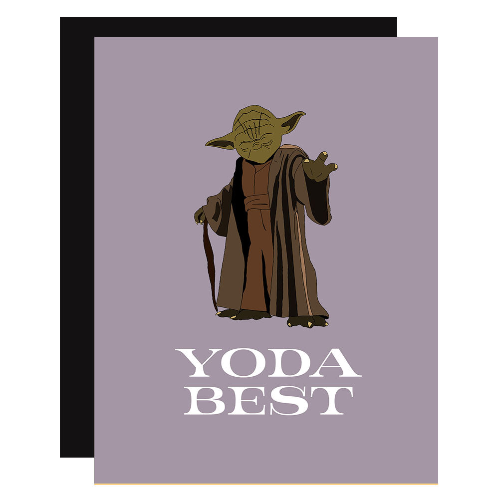 yoda hand drawn pop icon star wars everyday greeting card