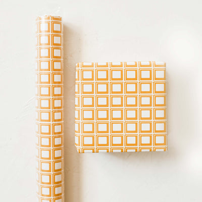 Yellow Square Gift Wrap