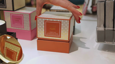 Pink and Gold Cashmere Musk Mid Century Foil Boxed Candle