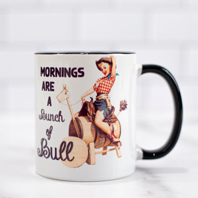 Mornings are Bull Coffee Mug - ModLoungePaperCompany