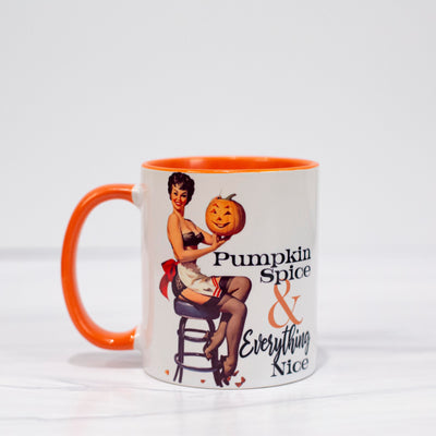 Pumpkin Spice Pinup Coffee Mug - ModLoungePaperCompany