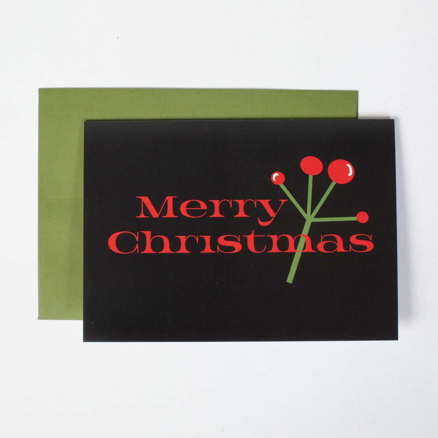Mod Berry Greeting Card A7 with Green Envelope