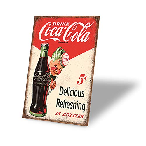 Drink Cold Coca Cola Delicious Refreshing Tin Sign