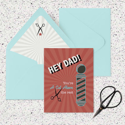 barbershop dad card | vintage fathers day card