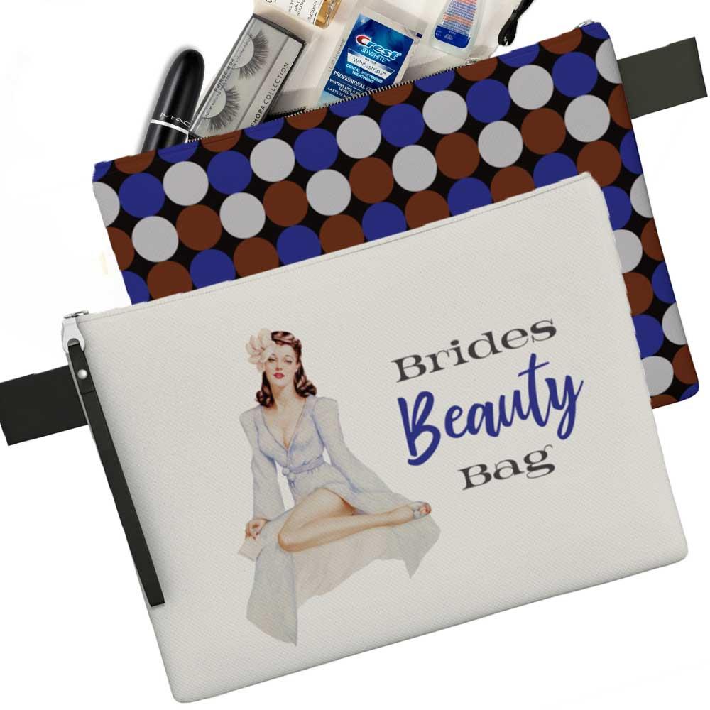 Bride Pin Up Girl Makeup Bag - ModLoungePaperCompany