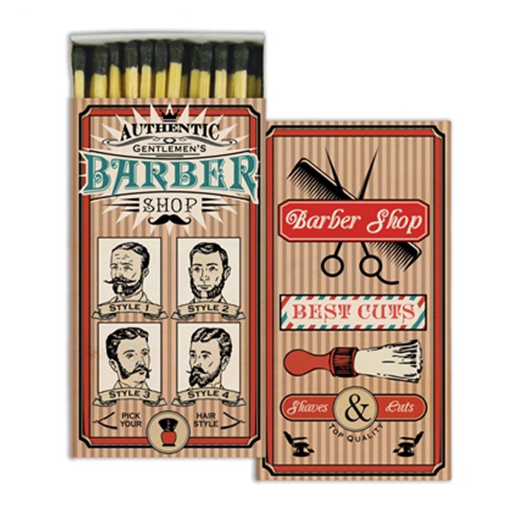 Barber Shop Boxed Matches - ModLoungePaperCompany