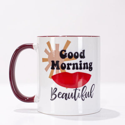 Good Morning Beautiful retro Coffee Mug - ModLoungePaperCompany