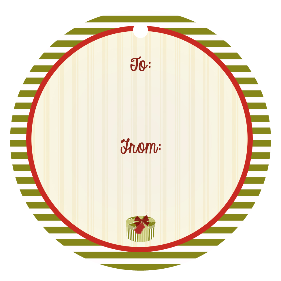 Vintage Holiday Bike Gift Tag - ModLoungePaperCompany
