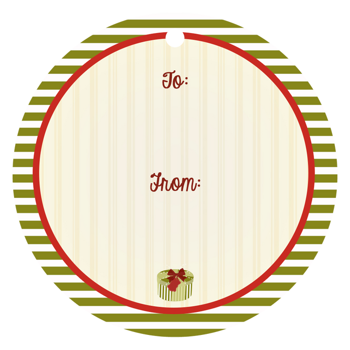 Vintage Holiday Bike Gift Tag - ModLoungePaperCompany