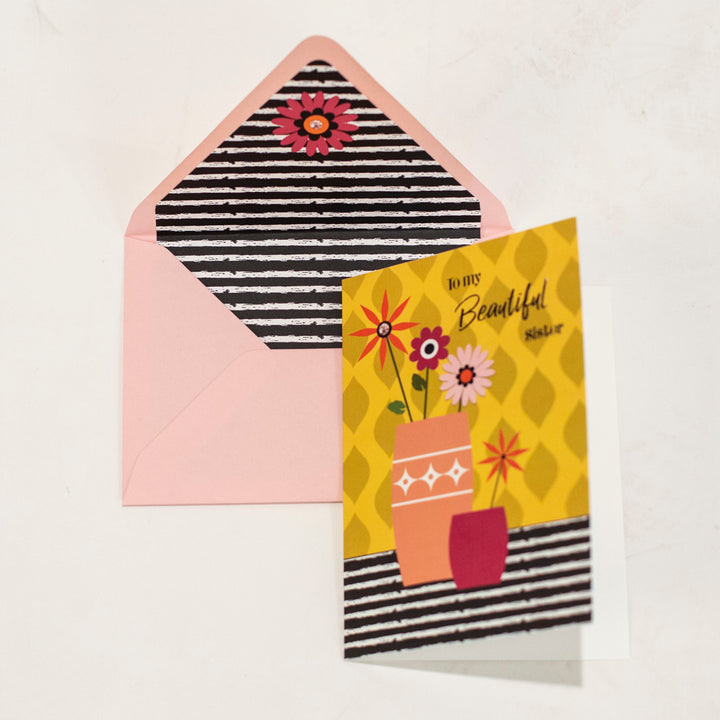 Flowers in a Vase Mothers Day Card - ModLoungePaperCompany