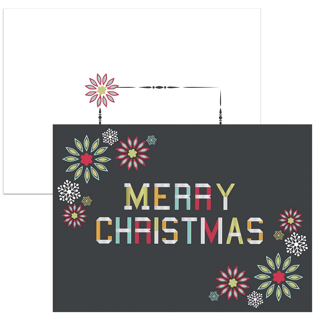 Merry Christmas Holiday Greeting Cards Boxed Set of 8