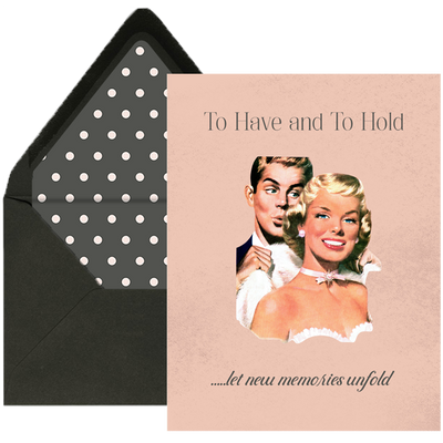 Vintage Couple To Have and to Hold Wedding Card - ModLoungePaperCompany