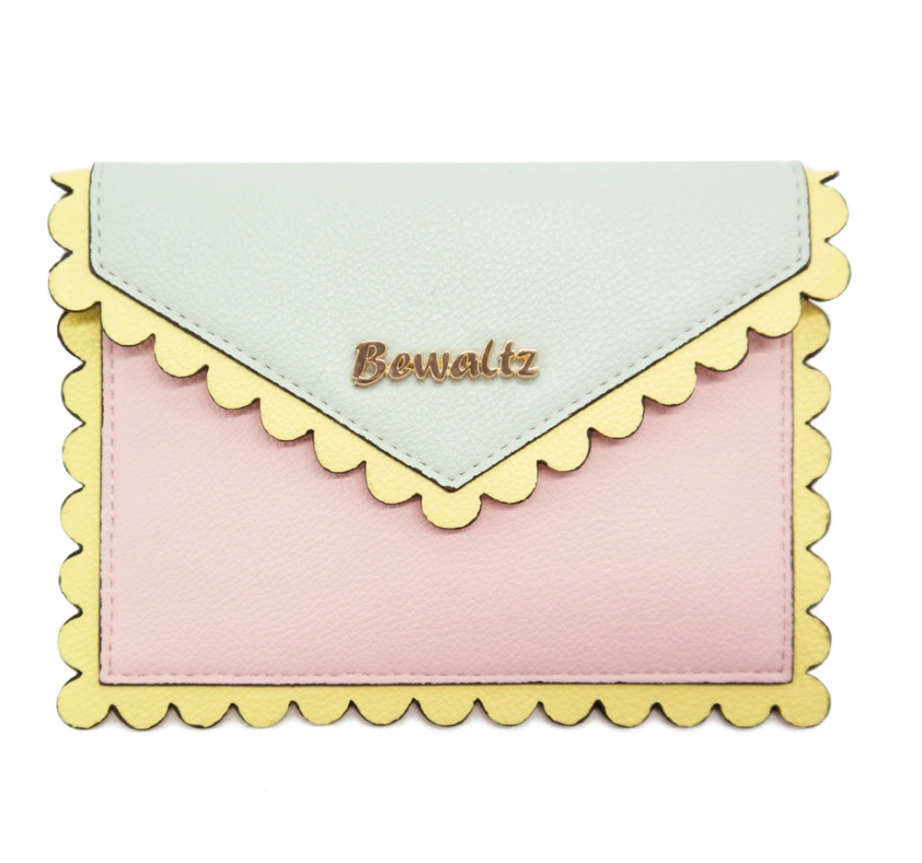 pink scalloped wallet