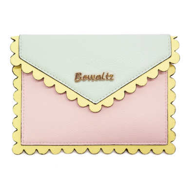 pink scalloped wallet
