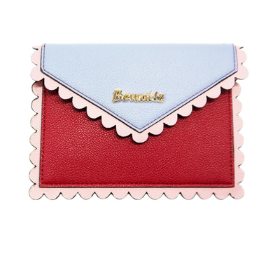 Scallop Envelope Card Holder and Wallet Pink
