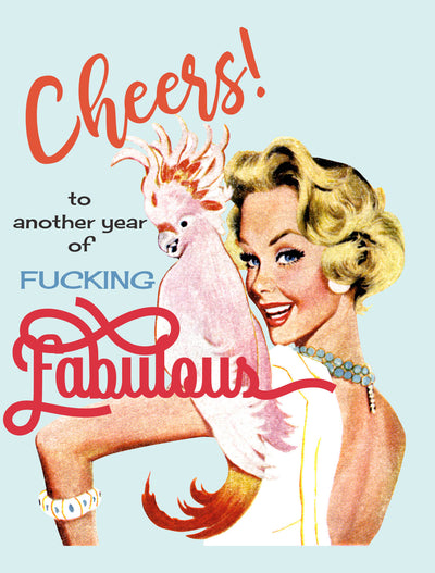 another year of fucking fabulous vintage birthday card