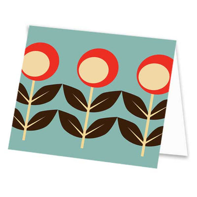 Folk Floral Notecard - ModLoungePaperCompany