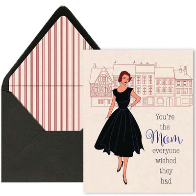 Vintage Fashion Mom Mothers Day Card - ModLoungePaperCompany