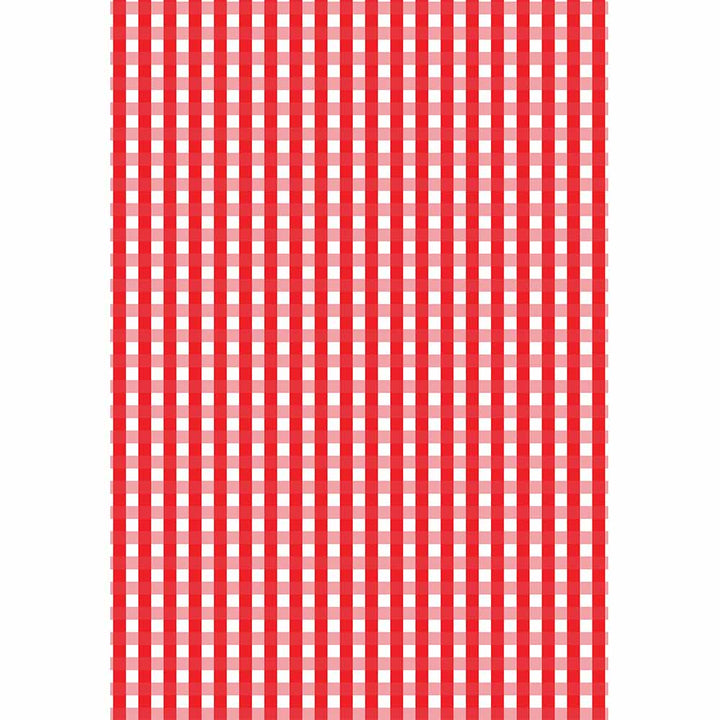 Red and white gingham gift wrap summer barbecue festive colorful