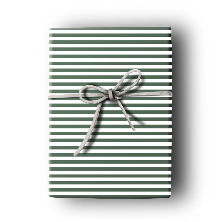 Green stripe gift wrap festive holiday craft DIY wrap