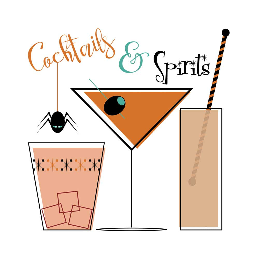 Cocktails & Spirits Beverage Napkin - ModLoungePaperCompany