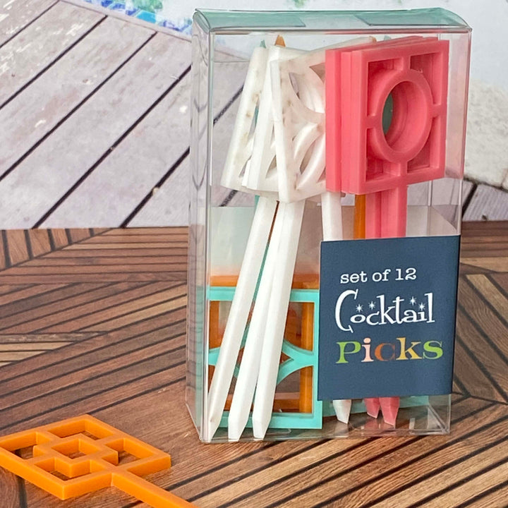 Breeze Block Acrylic Appetizer Cocktail Picks