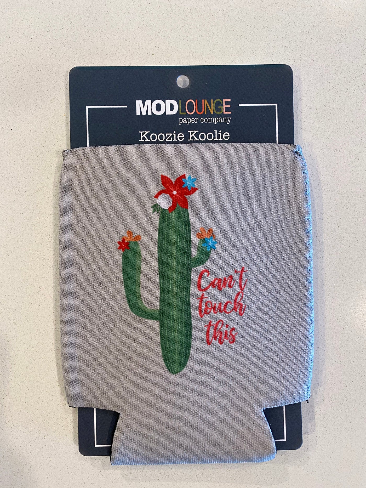 Cactus Cant Touch This Black Koozie - ModLoungePaperCompany